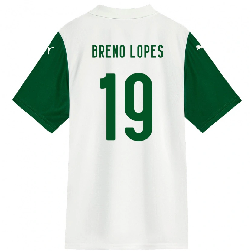 Danxen Mujer Camiseta Breno Lopes #19 Verde Blanco 2ª Equipación 2025/26 La Camisa