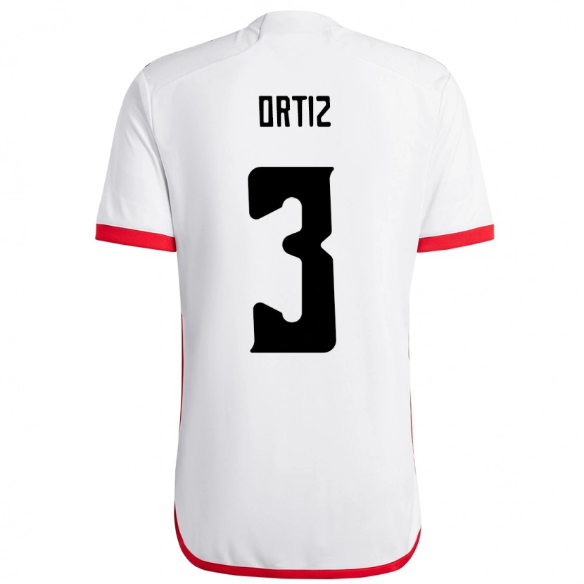 Danxen Mujer Camiseta Léo Ortiz #3 Rojo Negro 2ª Equipación 2025/26 La Camisa