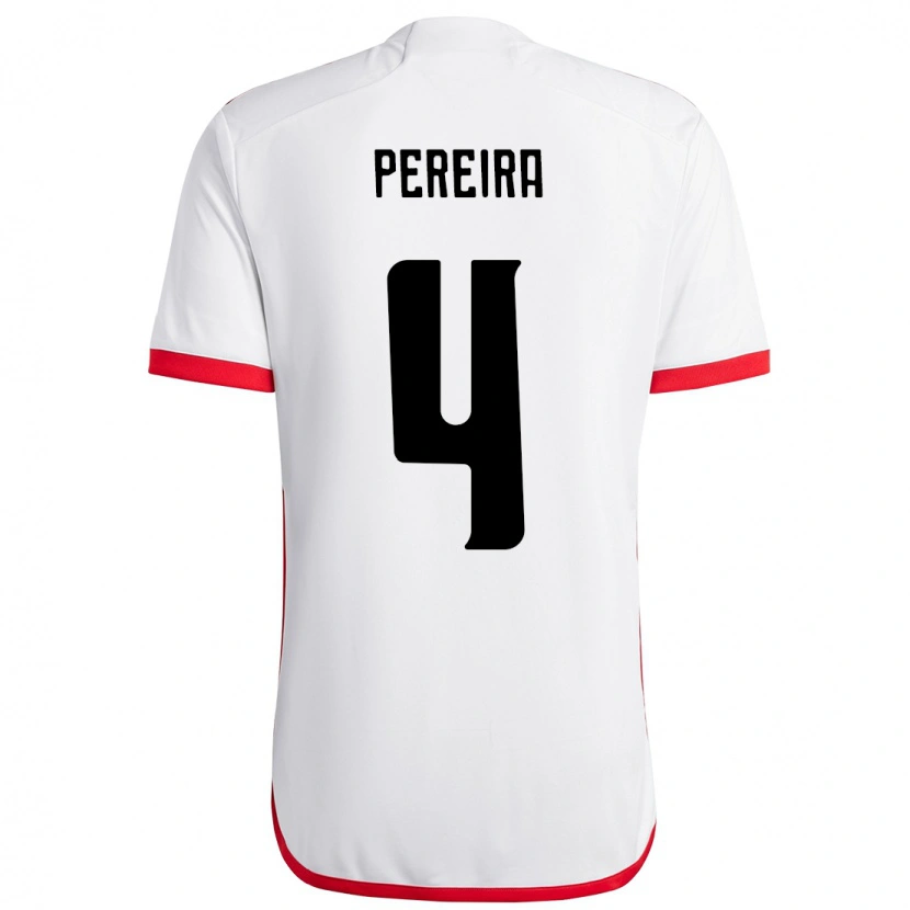 Danxen Mujer Camiseta Léo Pereira #4 Rojo Negro 2ª Equipación 2025/26 La Camisa