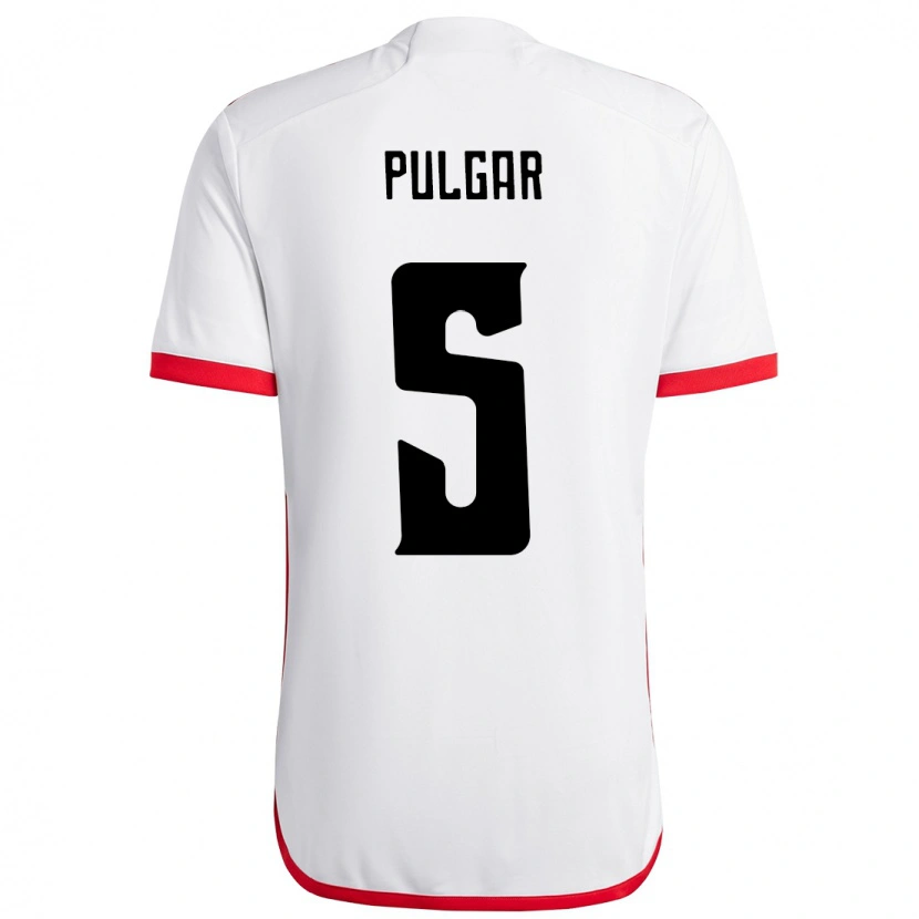 Danxen Mujer Camiseta Erick Pulgar #5 Rojo Negro 2ª Equipación 2025/26 La Camisa