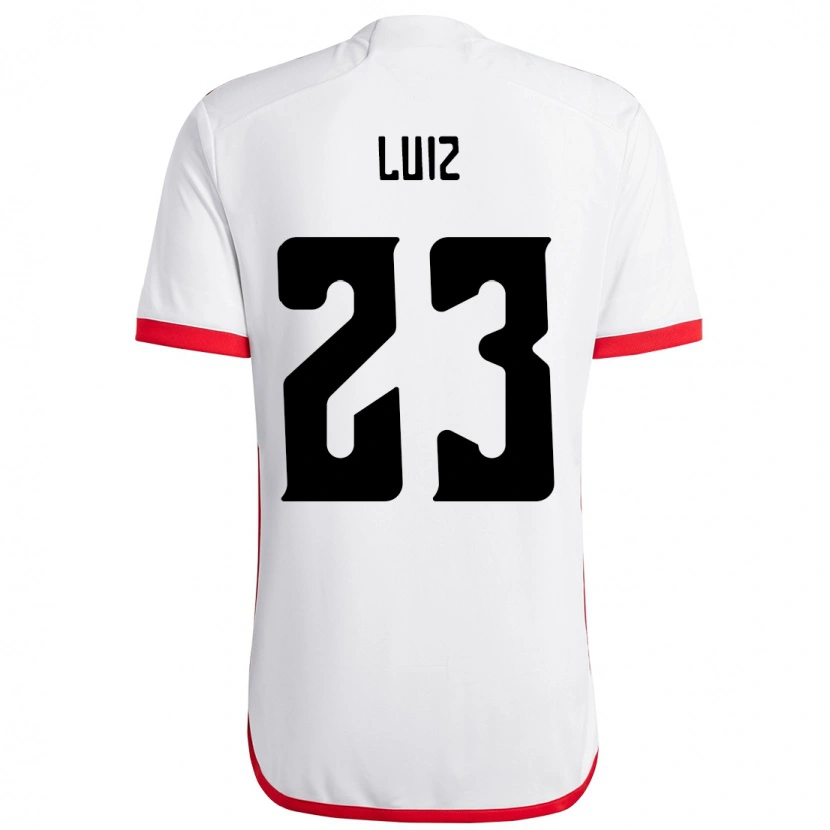 Danxen Mujer Camiseta David Luiz #23 Rojo Negro 2ª Equipación 2025/26 La Camisa