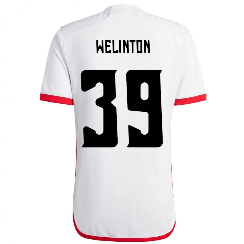 Danxen Mujer Camiseta Zé Welinton #39 Blanco Rojo 2ª Equipación 2025/26 La Camisa