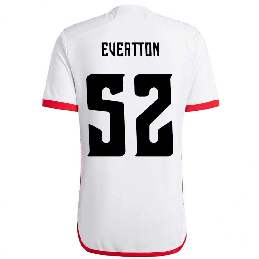 Danxen Mujer Camiseta Evertton Araújo #52 Rojo Negro 2ª Equipación 2025/26 La Camisa