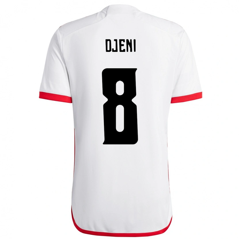 Danxen Mujer Camiseta Djeni #8 Rojo Negro 2ª Equipación 2025/26 La Camisa
