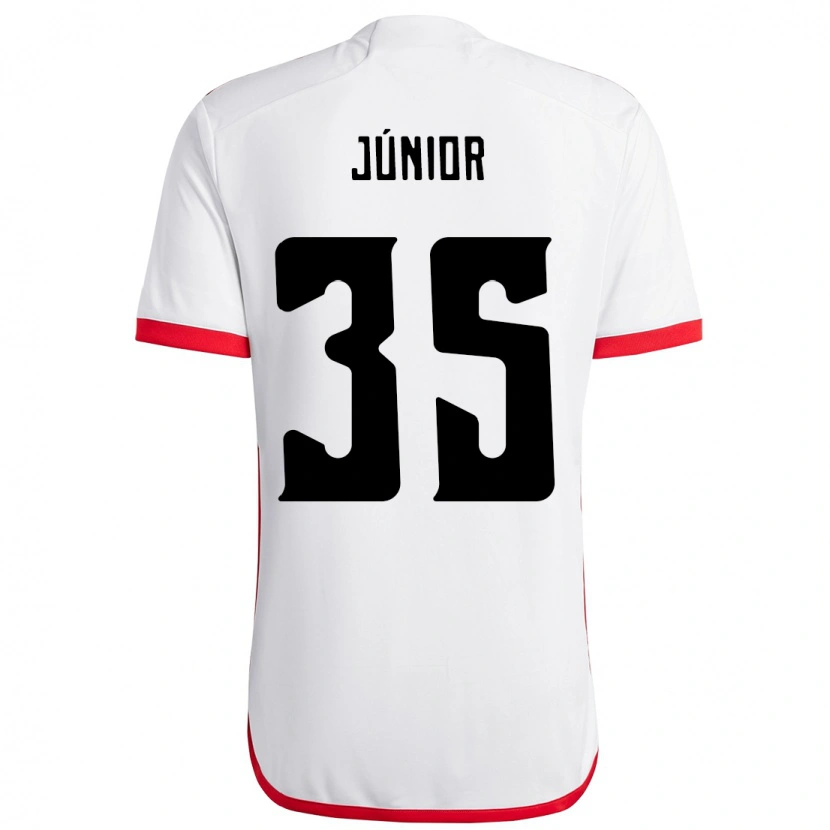 Danxen Mujer Camiseta Kaylaine Júnior #35 Rojo Negro 2ª Equipación 2025/26 La Camisa