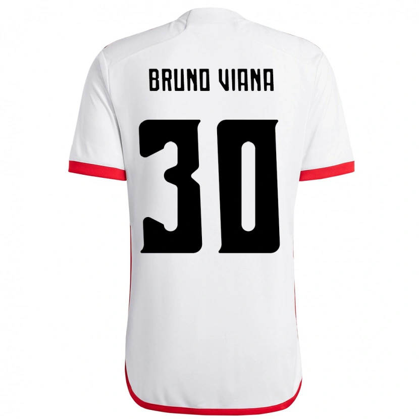 Danxen Mujer Camiseta Bruno Viana #30 Rojo Negro 2ª Equipación 2025/26 La Camisa