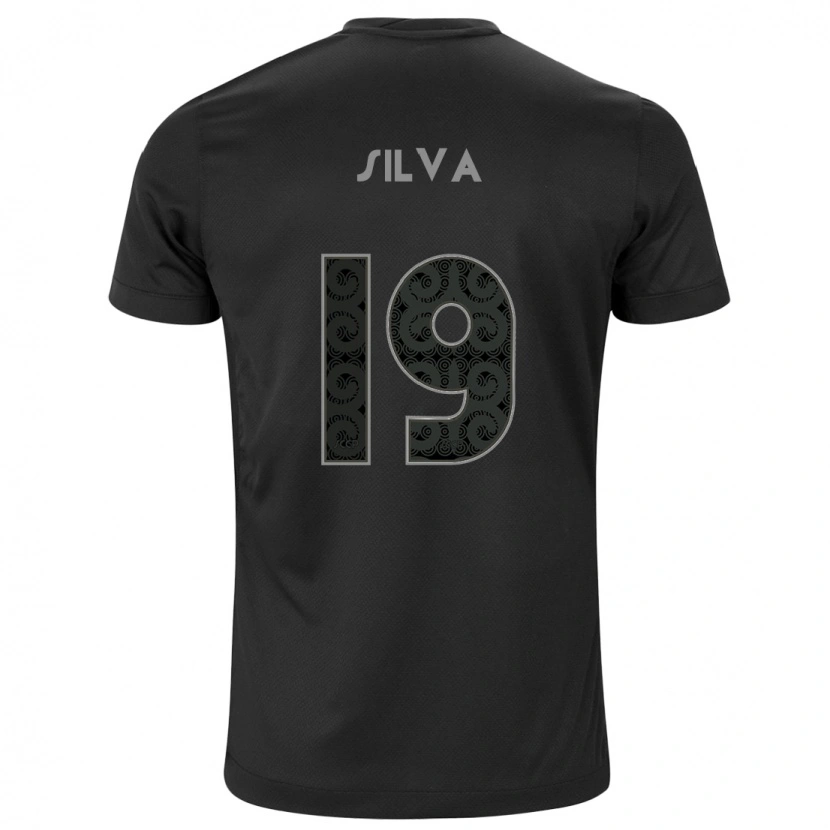 Danxen Mujer Camiseta Gustavo Silva #19 Blanco Negro 2ª Equipación 2025/26 La Camisa