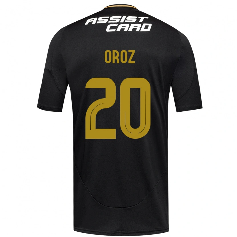 Danxen Mujer Camiseta Alexander Oroz #20 Negro Blanco Amarillo 2ª Equipación 2025/26 La Camisa
