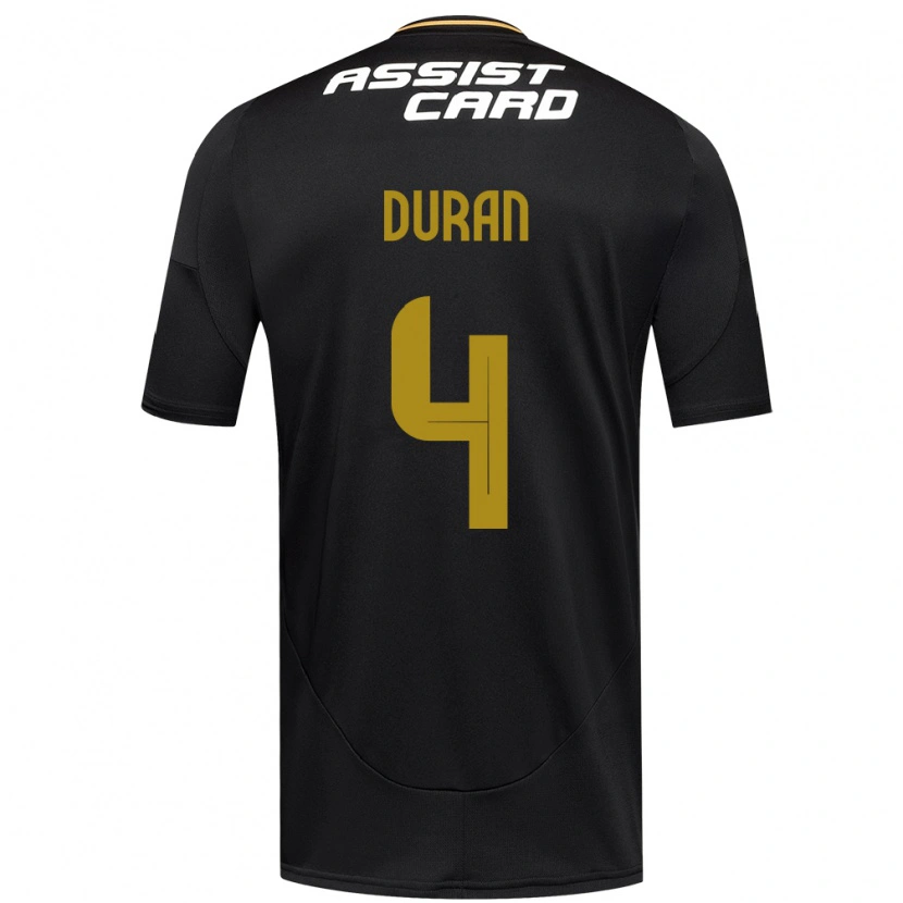 Danxen Mujer Camiseta Elisa Durán #4 Negro Blanco Amarillo 2ª Equipación 2025/26 La Camisa