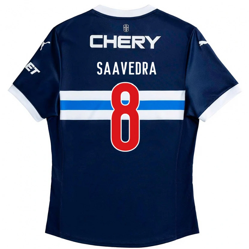 Danxen Mujer Camiseta Ignacio Saavedra #8 Azul Real Blanco 2ª Equipación 2025/26 La Camisa