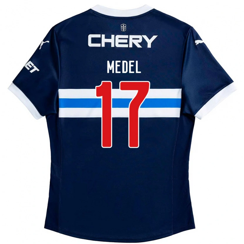 Danxen Mujer Camiseta Gary Medel #17 Negro Azul 2ª Equipación 2025/26 La Camisa