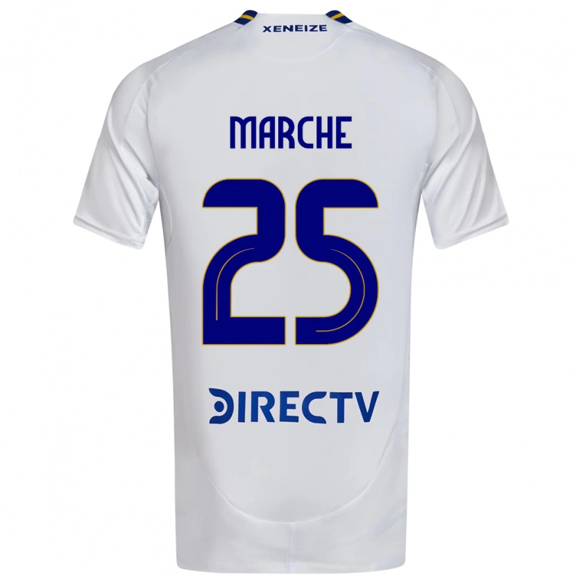 Danxen Mujer Camiseta Agustín Marchesín #25 Blanco Azul 2ª Equipación 2025/26 La Camisa