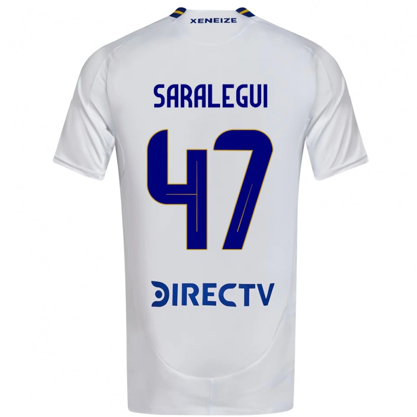 Danxen Mujer Camiseta Jabes Saralegui #47 Blanco Azul 2ª Equipación 2025/26 La Camisa