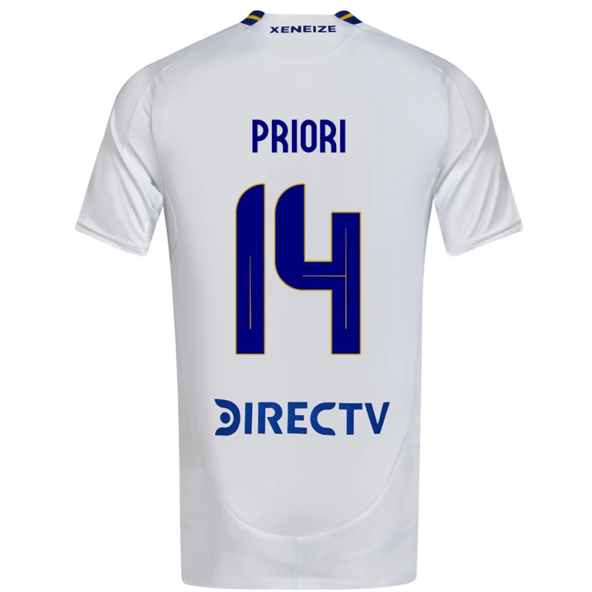 Danxen Mujer Camiseta Brisa Priori #14 Blanco Azul 2ª Equipación 2025/26 La Camisa