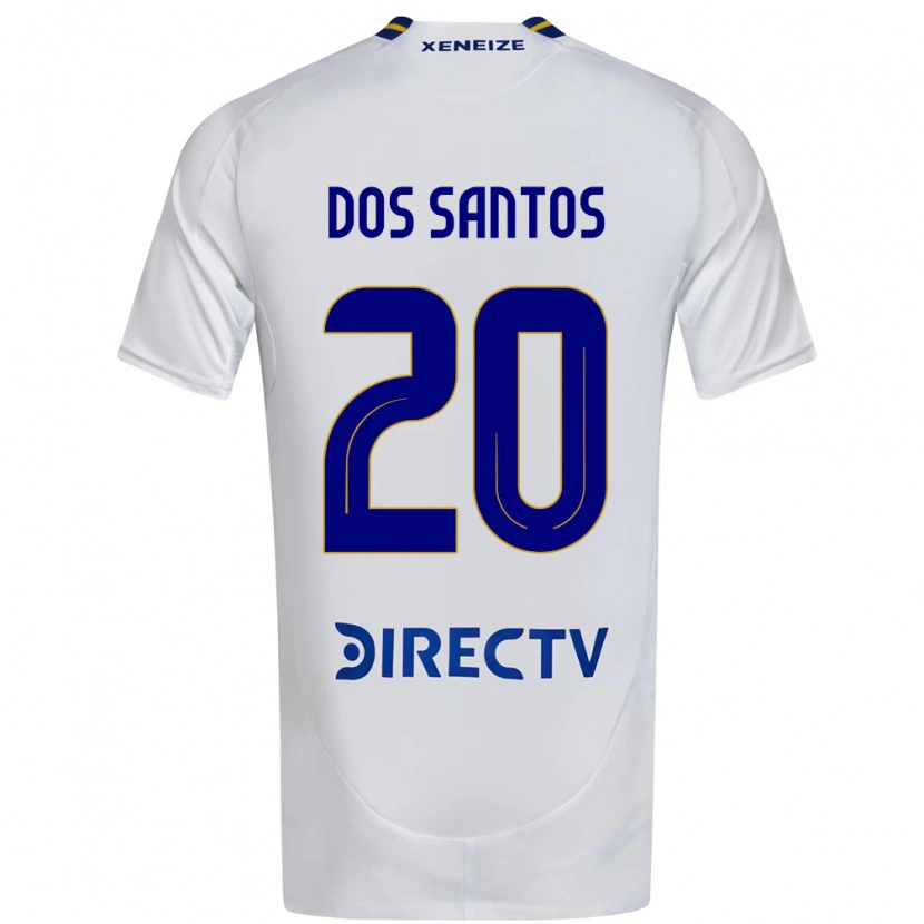 Danxen Mujer Camiseta Celeste Dos Santos #20 Blanco Azul 2ª Equipación 2025/26 La Camisa
