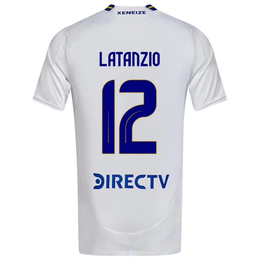 Danxen Mujer Camiseta Florencia Latanzio #12 Blanco Azul 2ª Equipación 2025/26 La Camisa