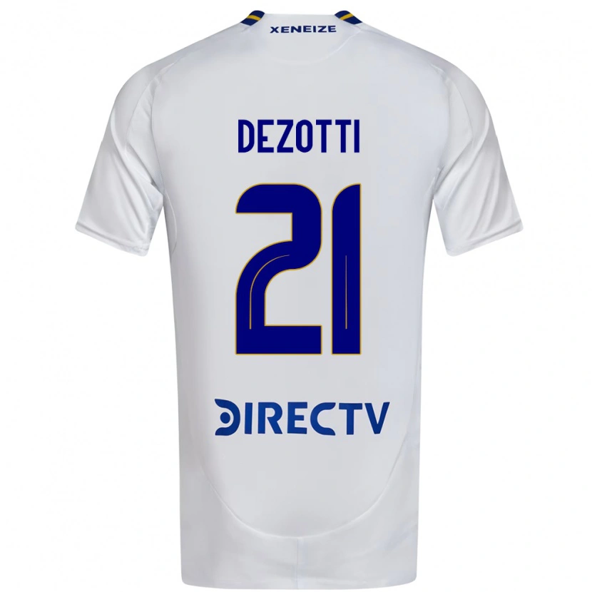 Danxen Mujer Camiseta Martina Dezotti #21 Blanco Azul 2ª Equipación 2025/26 La Camisa