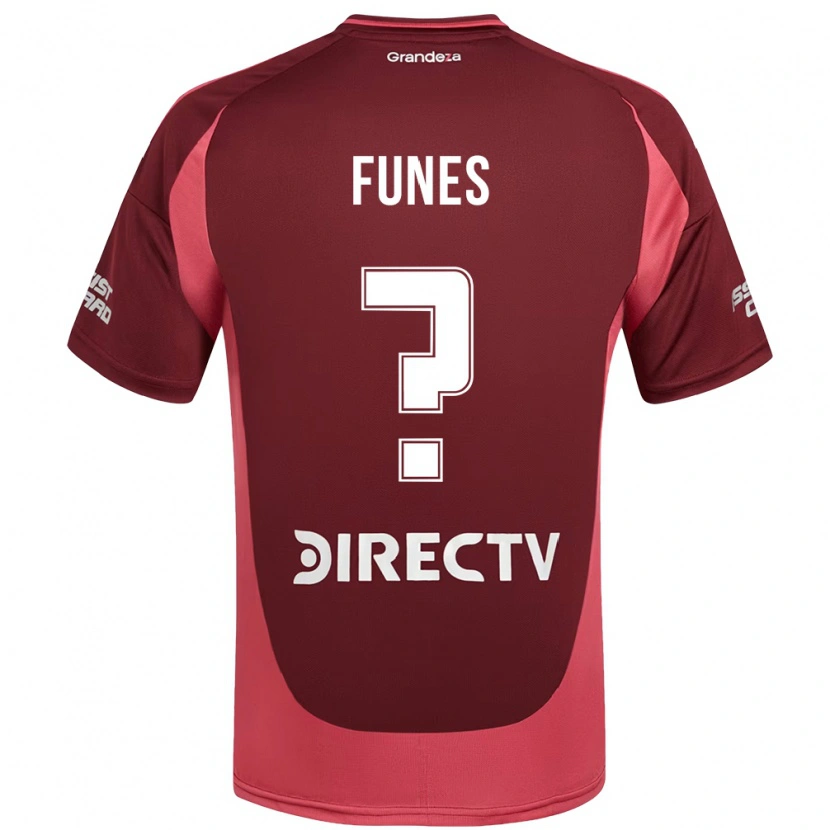 Danxen Mujer Camiseta Uriel Funes #0 Borgoña Magenta 2ª Equipación 2025/26 La Camisa
