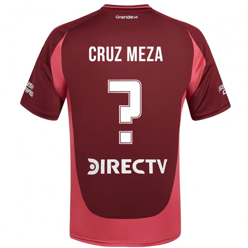 Danxen Mujer Camiseta Juan Cruz Meza #0 Borgoña Magenta 2ª Equipación 2025/26 La Camisa