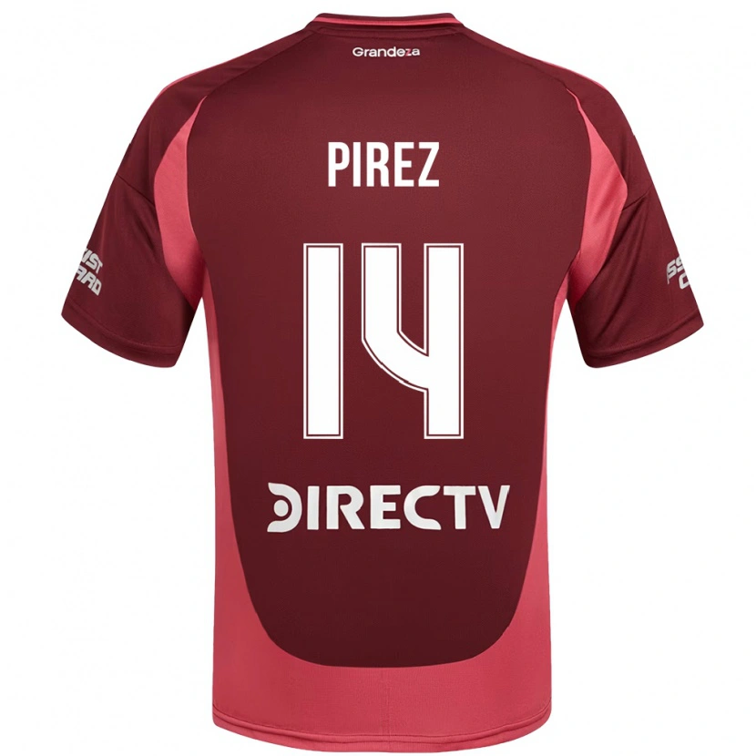 Danxen Mujer Camiseta Leandro González Pírez #14 Borgoña Magenta 2ª Equipación 2025/26 La Camisa