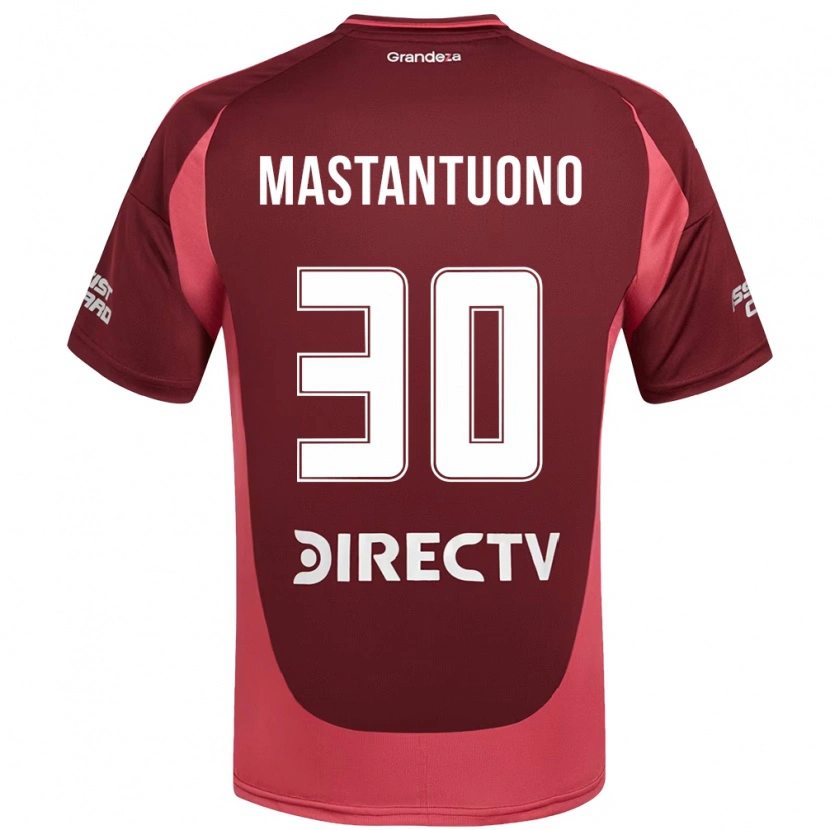 Danxen Mujer Camiseta Franco Mastantuono #30 Borgoña Magenta 2ª Equipación 2025/26 La Camisa