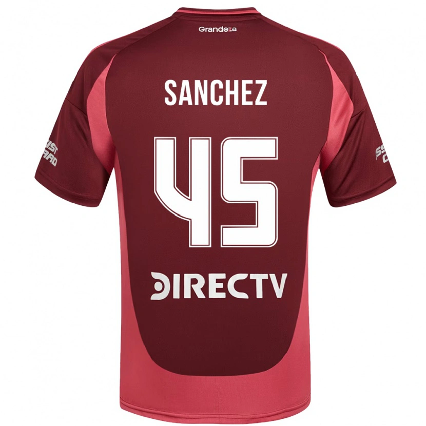 Danxen Mujer Camiseta Sebastián Sánchez #45 Blanco Rojo 2ª Equipación 2025/26 La Camisa