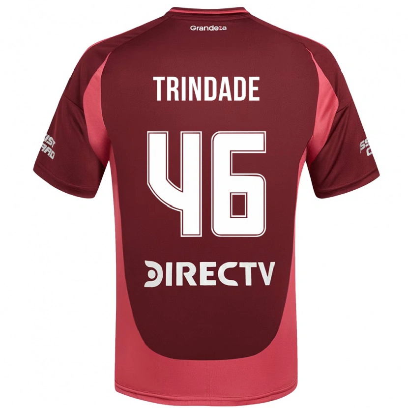 Danxen Mujer Camiseta Gonzalo Trindade #46 Blanco Rojo 2ª Equipación 2025/26 La Camisa