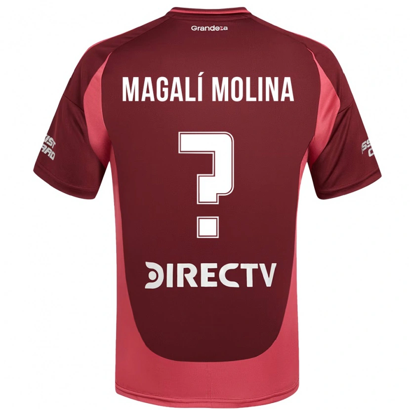 Danxen Mujer Camiseta Celena Magalí Molina #0 Blanco Rojo 2ª Equipación 2025/26 La Camisa
