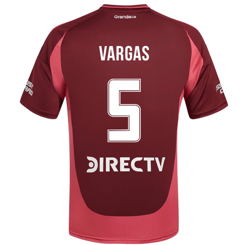Danxen Mujer Camiseta Agustina Vargas #5 Blanco Rojo 2ª Equipación 2025/26 La Camisa