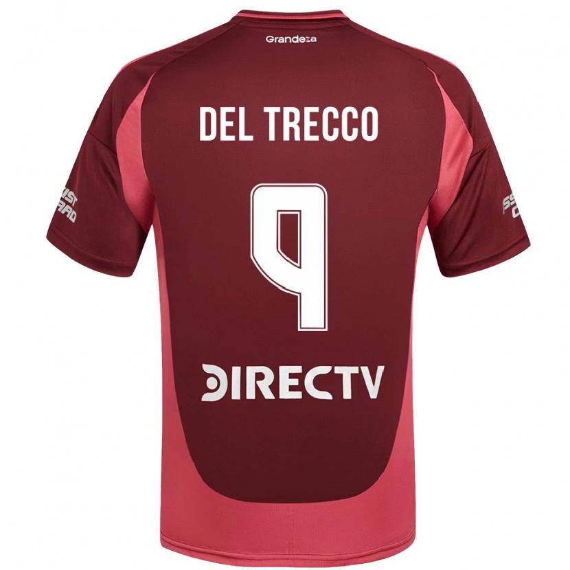 Danxen Mujer Camiseta Martina Del Trecco #9 Blanco Rojo 2ª Equipación 2025/26 La Camisa