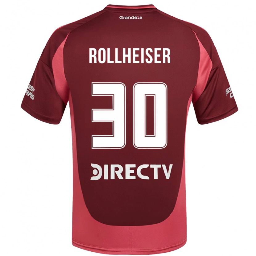 Danxen Mujer Camiseta Benjamin Rollheiser #30 Borgoña Magenta 2ª Equipación 2025/26 La Camisa