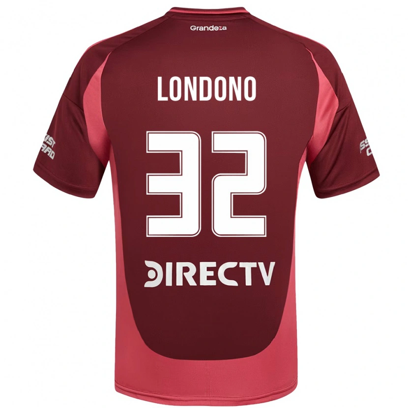 Danxen Mujer Camiseta Flabian Londono #32 Borgoña Magenta 2ª Equipación 2025/26 La Camisa