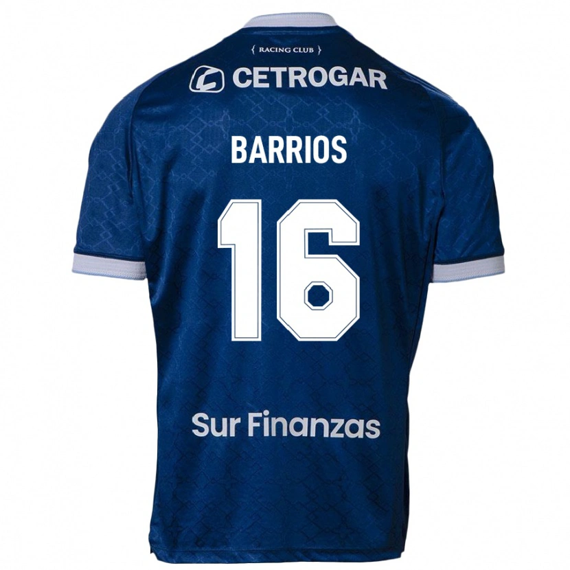 Danxen Mujer Camiseta Martín Barrios #16 Azul Oscuro 2ª Equipación 2025/26 La Camisa