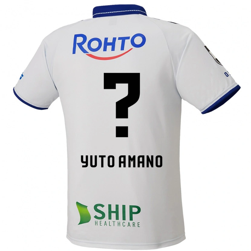 Danxen Mujer Camiseta Yuto Amano #0 Azul Blanco Negro 2ª Equipación 2025/26 La Camisa