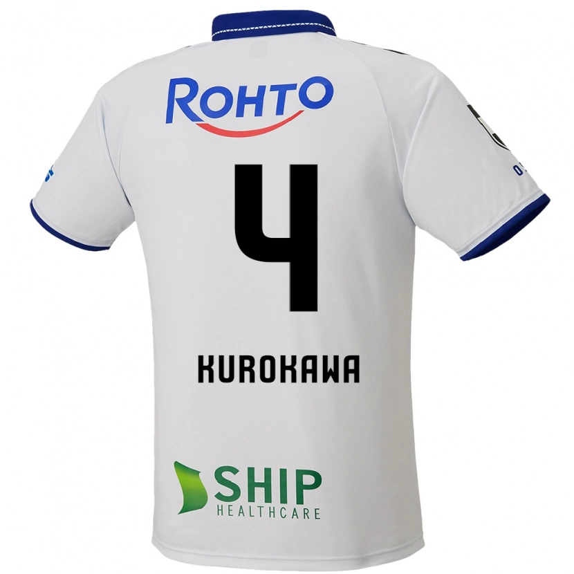 Danxen Mujer Camiseta Keisuke Kurokawa #4 Azul Blanco Negro 2ª Equipación 2025/26 La Camisa