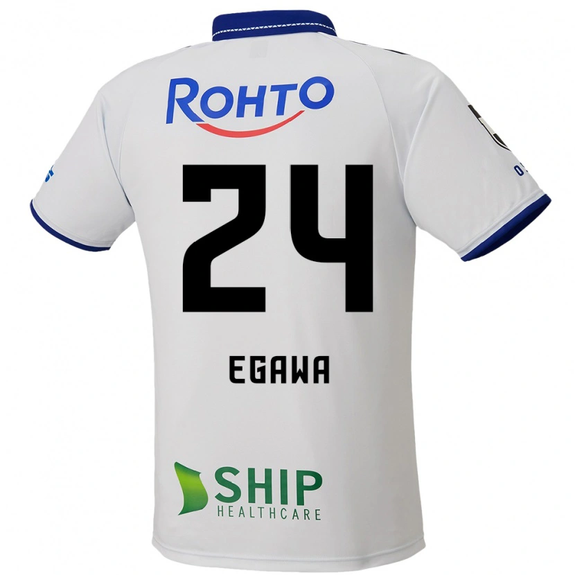 Danxen Mujer Camiseta Yusei Egawa #24 Azul Blanco Negro 2ª Equipación 2025/26 La Camisa