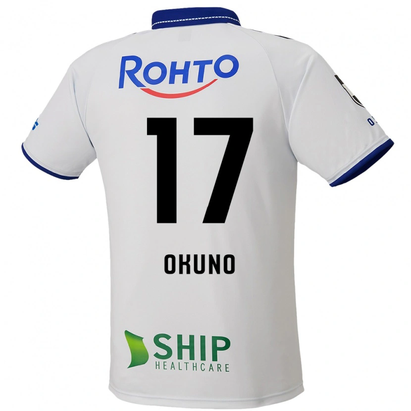 Danxen Mujer Camiseta Kohei Okuno #17 Azul Blanco Negro 2ª Equipación 2025/26 La Camisa