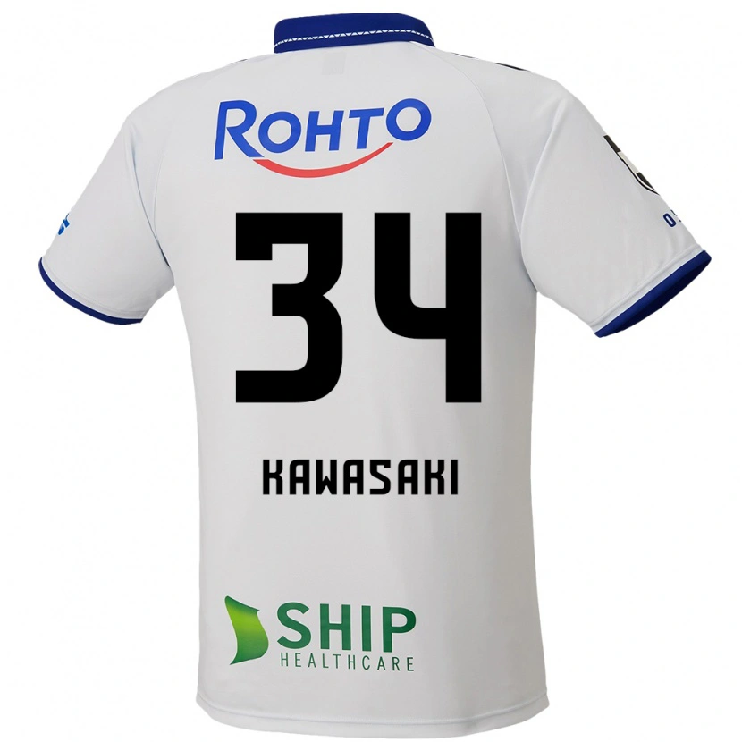 Danxen Mujer Camiseta Shuhei Kawasaki #34 Azul Blanco Negro 2ª Equipación 2025/26 La Camisa