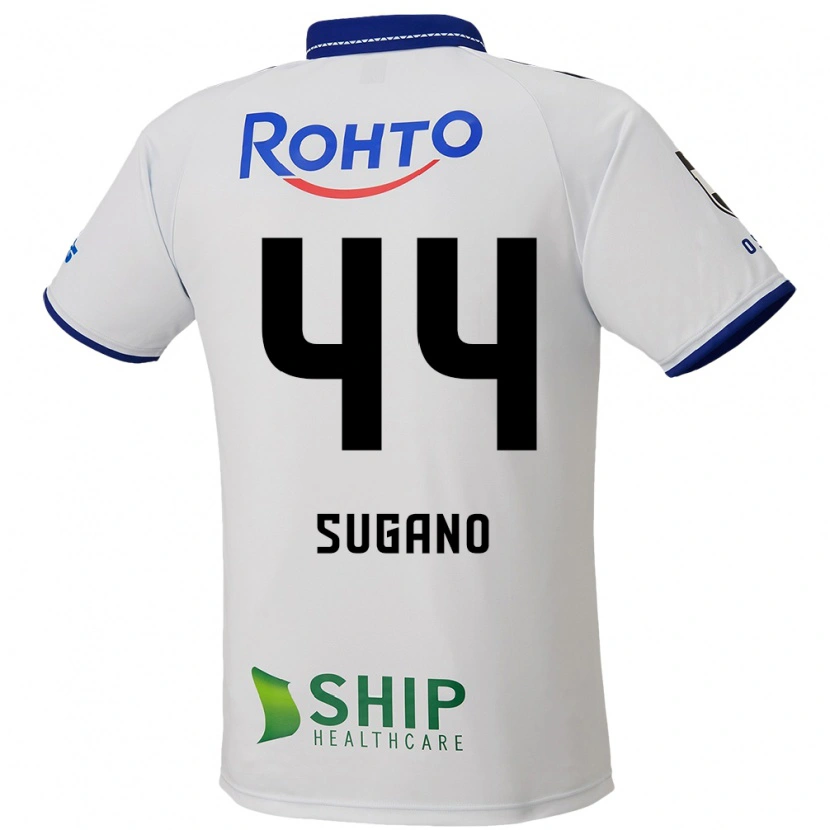 Danxen Mujer Camiseta Ryusei Sugano #44 Azul Blanco Negro 2ª Equipación 2025/26 La Camisa