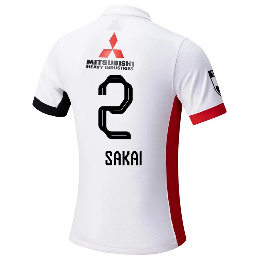Danxen Mujer Camiseta Hiroki Sakai #2 Rojo Blanco 2ª Equipación 2025/26 La Camisa