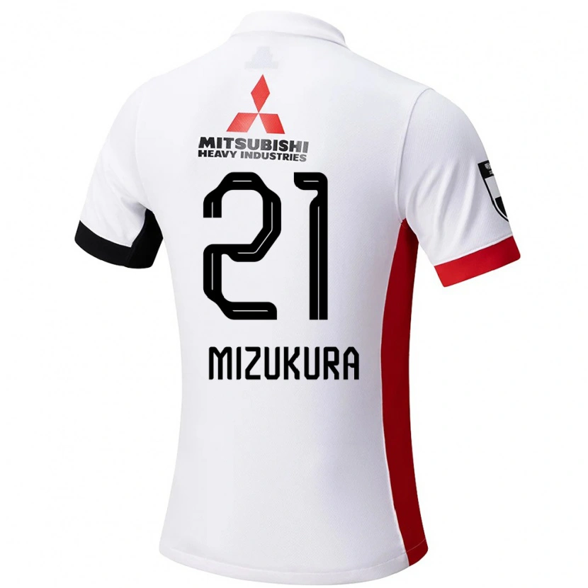 Danxen Mujer Camiseta Kei Mizukura #21 Blanco Negro 2ª Equipación 2025/26 La Camisa