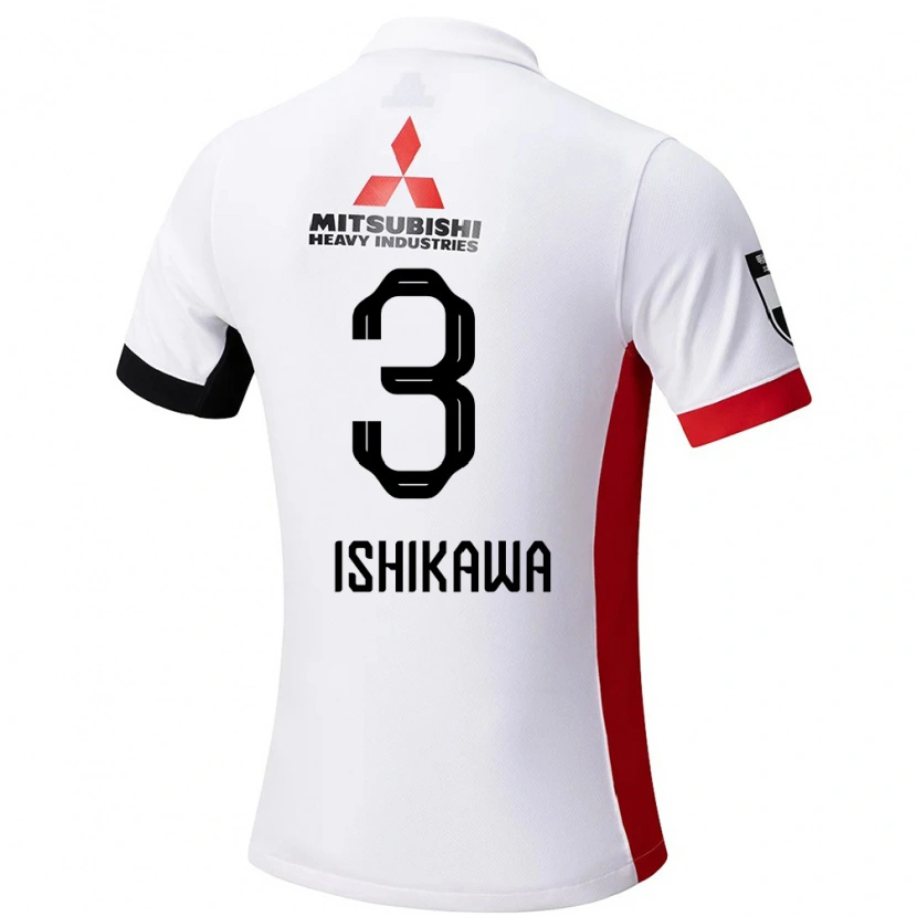 Danxen Mujer Camiseta Rion Ishikawa #3 Blanco Negro 2ª Equipación 2025/26 La Camisa