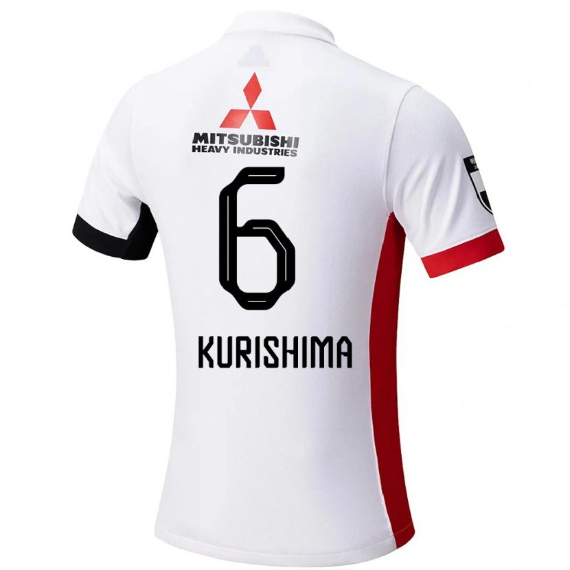 Danxen Mujer Camiseta Akari Kurishima #6 Rojo Blanco 2ª Equipación 2025/26 La Camisa