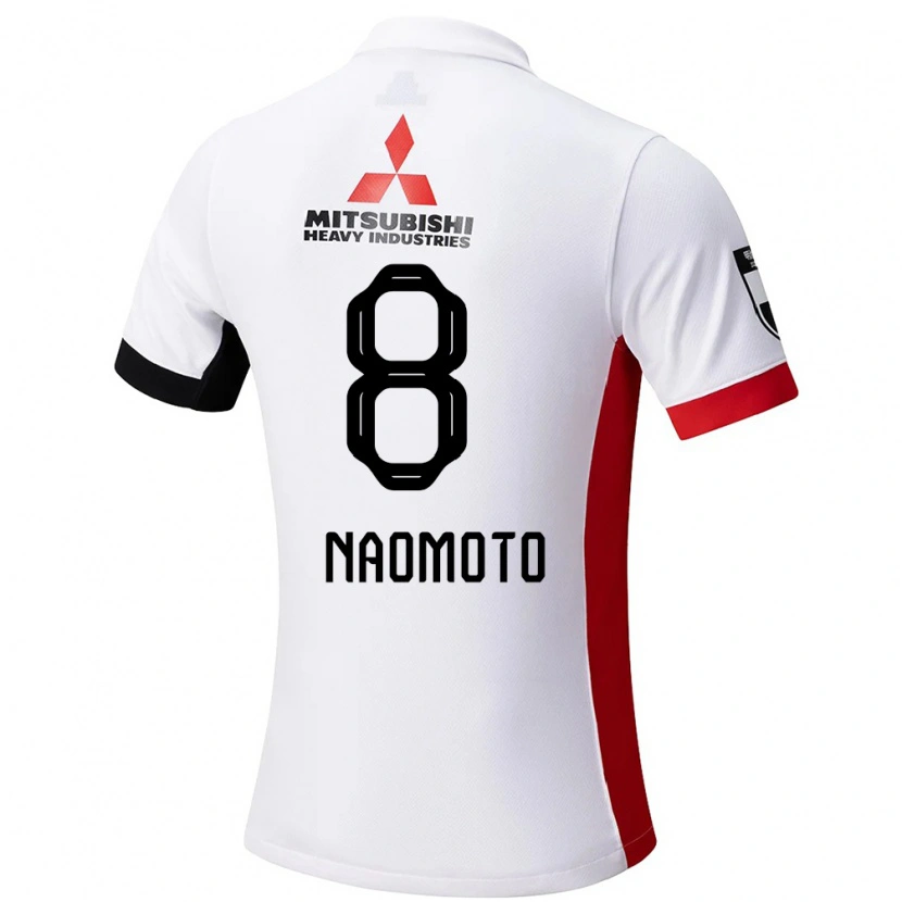 Danxen Mujer Camiseta Hikaru Naomoto #8 Rojo Blanco 2ª Equipación 2025/26 La Camisa