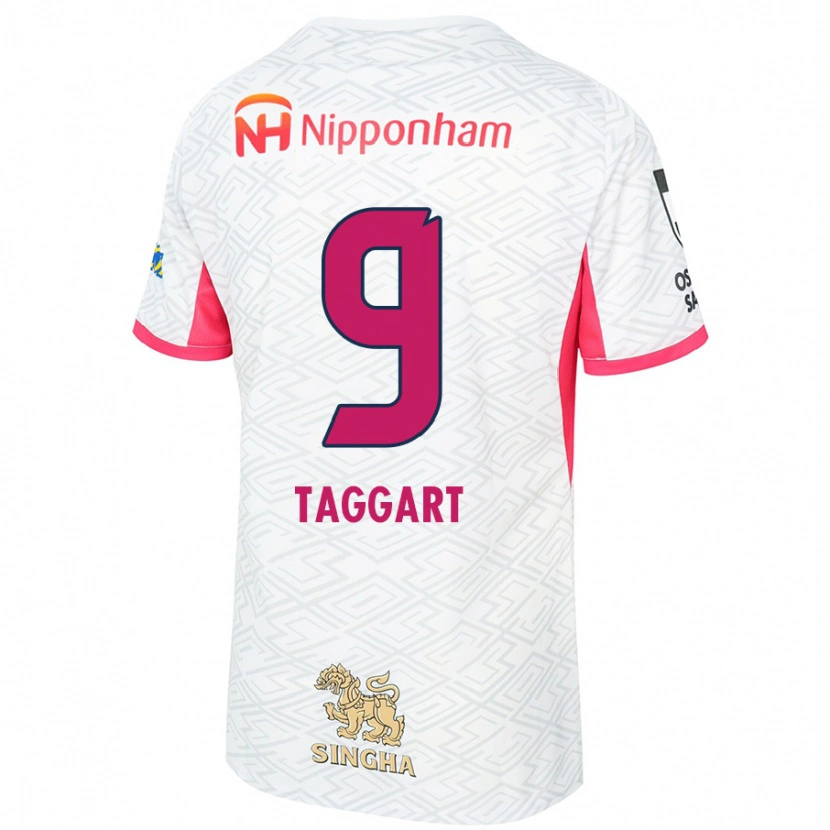 Danxen Mujer Camiseta Adam Taggart #9 Rosa Sakura Blanco 2ª Equipación 2025/26 La Camisa
