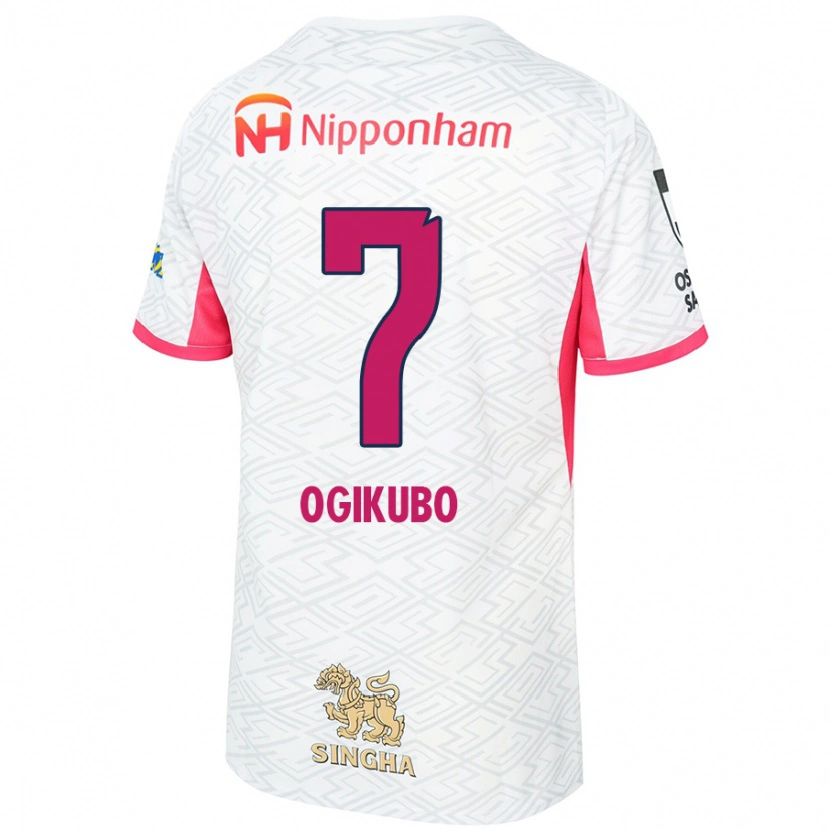 Danxen Mujer Camiseta Yuri Ogikubo #7 Rosa Sakura Blanco 2ª Equipación 2025/26 La Camisa