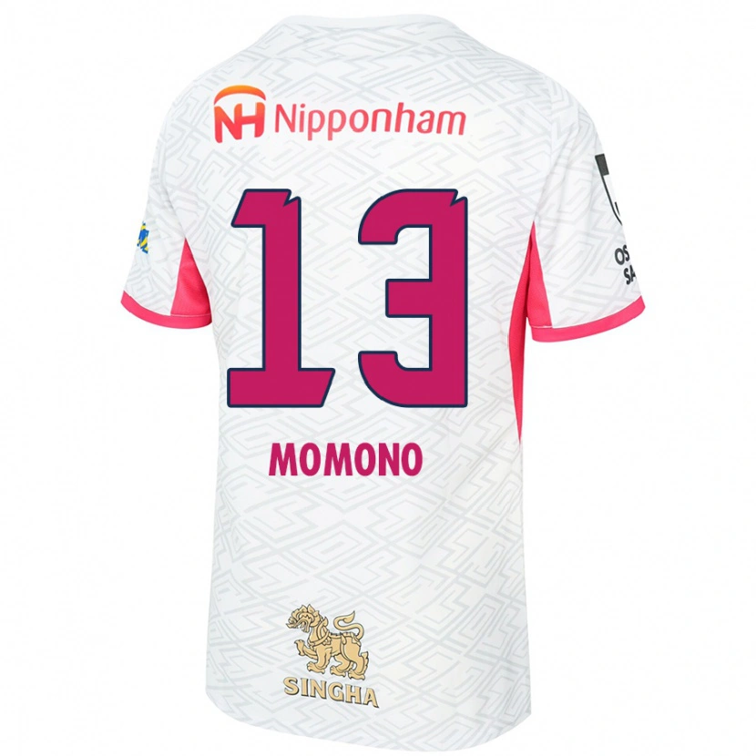 Danxen Mujer Camiseta Miyuka Momono #13 Rosa Sakura Blanco 2ª Equipación 2025/26 La Camisa