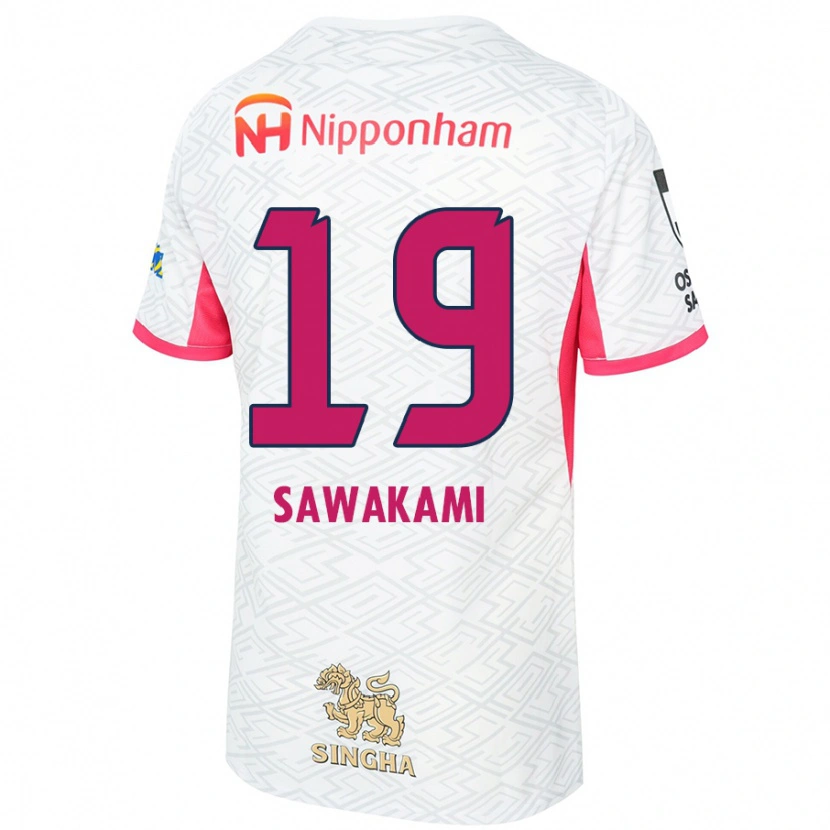 Danxen Mujer Camiseta Ryuji Sawakami #19 Blanco Rosa Sakura 2ª Equipación 2025/26 La Camisa