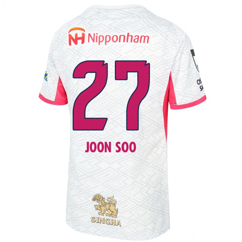 Danxen Mujer Camiseta Ahn Joon-Soo #27 Blanco Rosa Sakura 2ª Equipación 2025/26 La Camisa