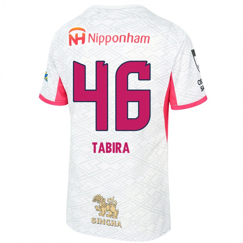 Danxen Mujer Camiseta Tatsuya Tabira #46 Rosa Sakura Blanco 2ª Equipación 2025/26 La Camisa